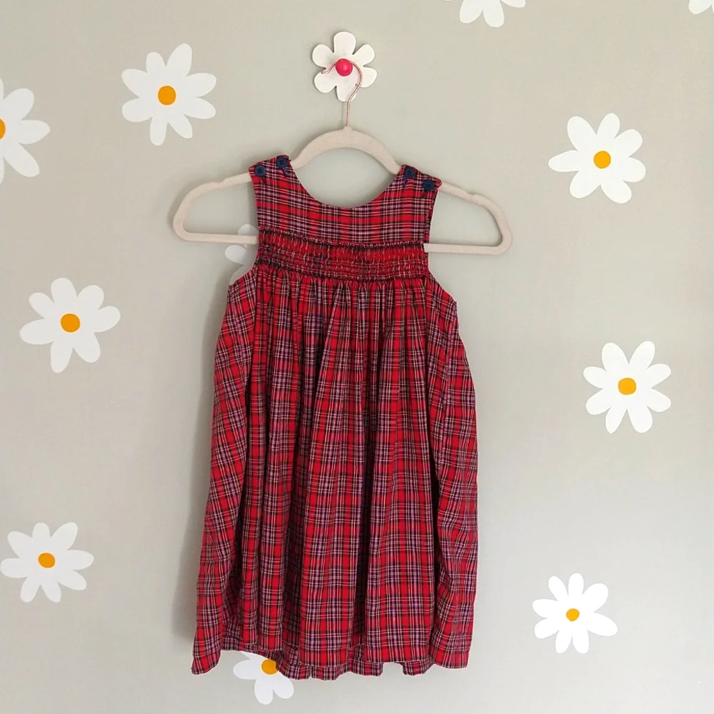 Toddler Girl Red Plaid Dress - Picture 1 of 6
